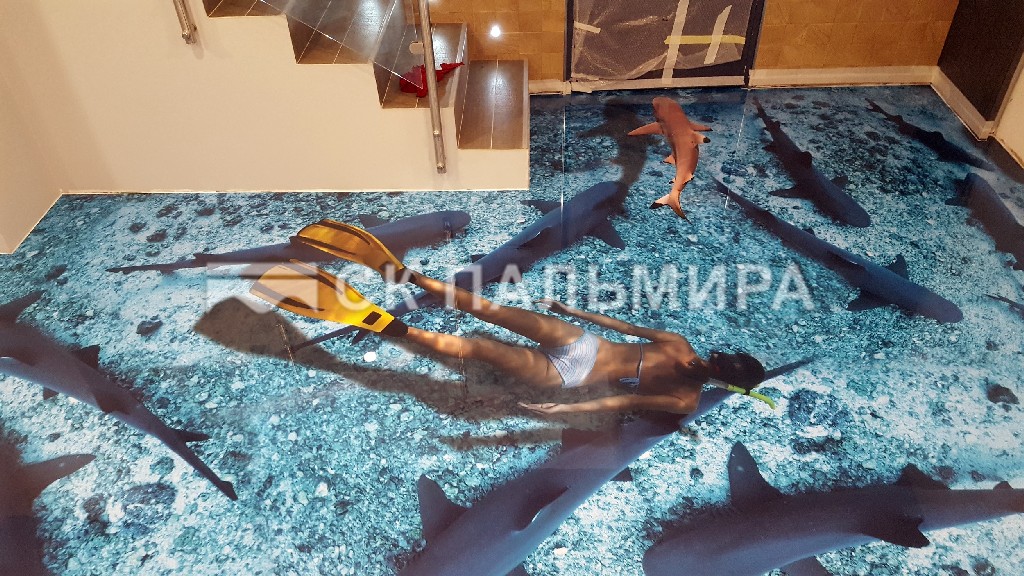 3D наливные полы в Санкт-Петербурге цена за м2 Пальмира